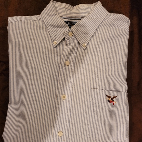 American Living Other - American Living Men's blue and white striped long sleeve shirt, size L